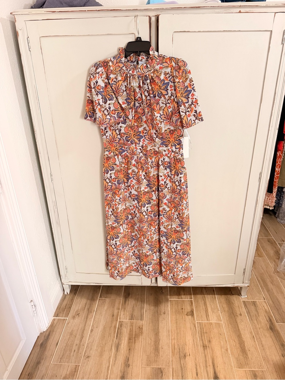 julia jordan Floral Short-Sleeve Midi Dress